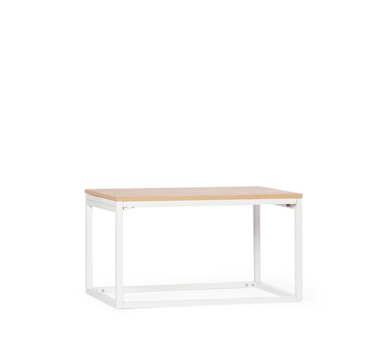 Table Basse Relevable En Bois Blanc 80x49cm