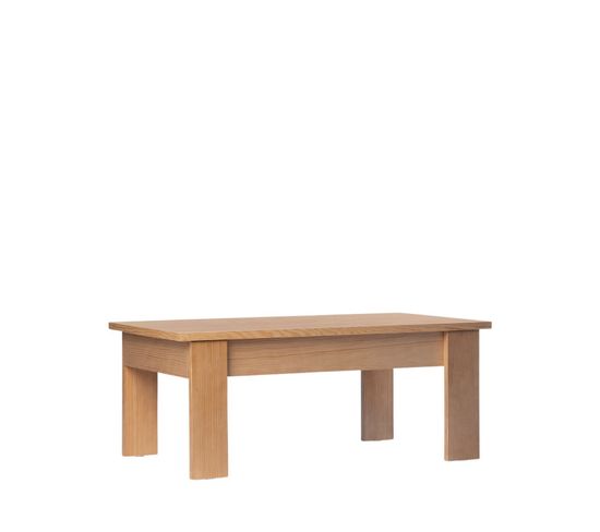 Table Basse Fixe En Bois Naturelle 110x46cm