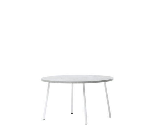 Table Basse Fixe En Bois Blanc 70x40cm