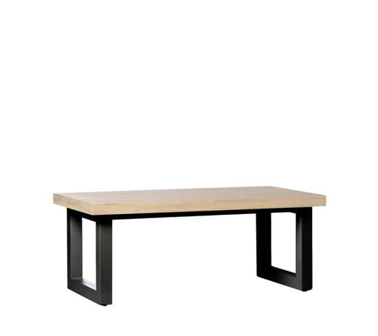 Table Basse Relevable En Bois Natural 120x50cm