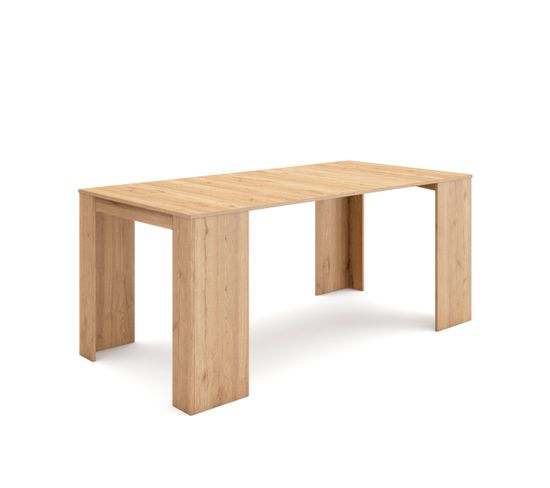 Table Console Extensible, 180, Pour 8 Personnes, Chêne