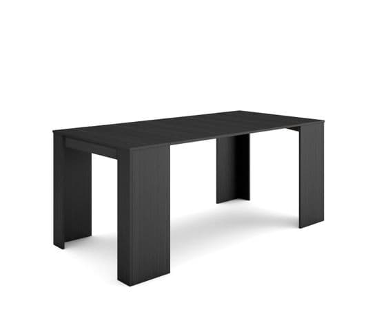 Table Console Extensible, 180, Pour 8 Personnes, Noirs