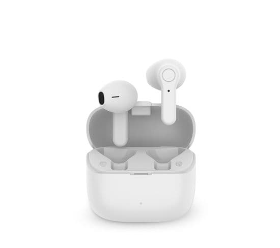 Écouteurs sans fil TWS155 Blanc - Bluetooth 5.3 - Microphone inclus