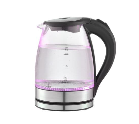 Bouilloire Éléctrique 2200w En Verre Et Inox 1.7 L