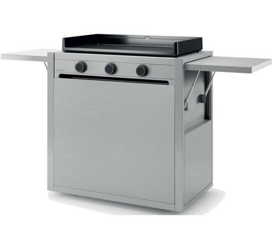 Chariot Fermé Pour Plancha Forge Adour Modern 75 Inox.