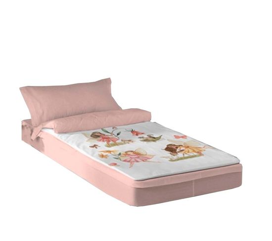 Housse De Couette Avec Rembourrage En Coton Rose 90x190/200 Cm