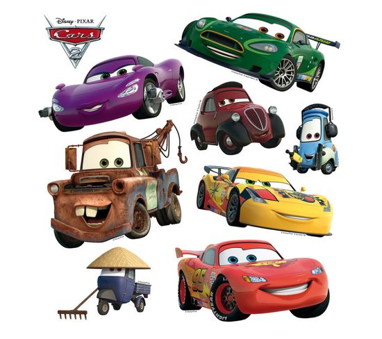 Sticker Cars - 1 Planche 30 X 30 Cm