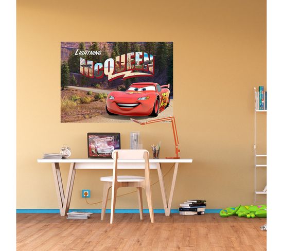 Poster XXL Intisse Flash Mcqueen Cars Disney 155x115 Cm