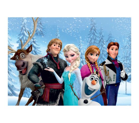 Poster XXL Intisse La Reine Des Neiges Portraits D'elsa Anna Olaf Sven Kristoff Hans De Disney 155x1