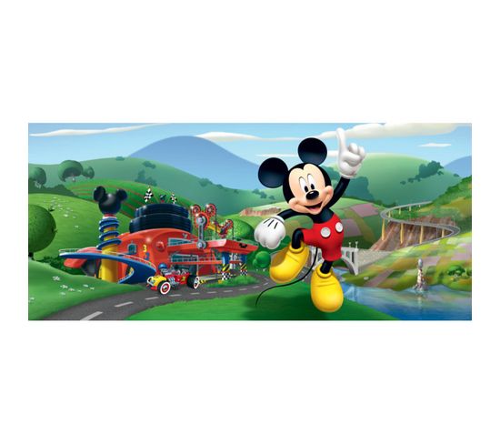 Poster Horizontal Mickey Mouse Aire De Jeux Disney Intisse 202cm X 90cm