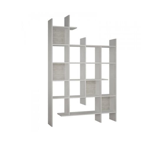 Étagère Bibliothèque Amah L122cm Blanc