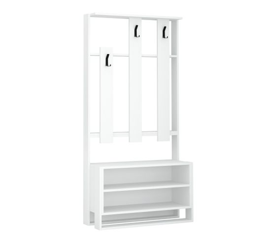 Meuble D'entrée Izarde H180cm Blanc