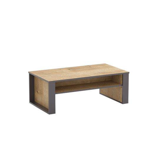 Table Basse Korad L110cm Chêne Clair Et Gris