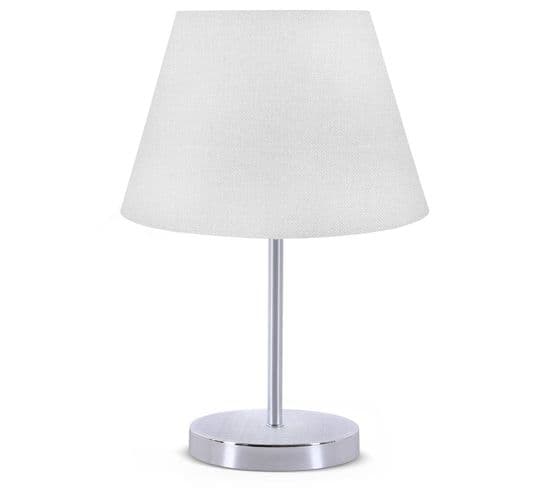 Lampe De Table Accensa Métal Argent Et Gris Étain