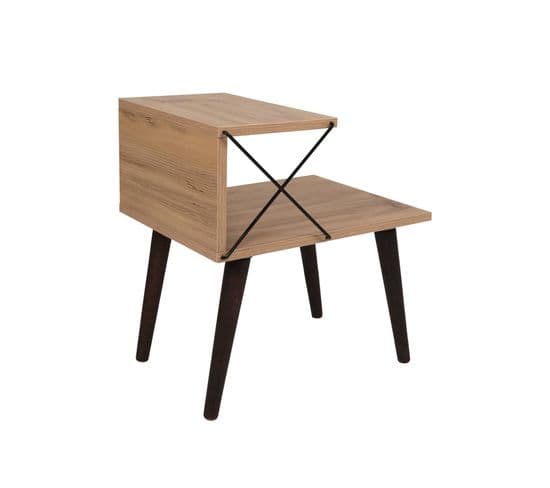 Table De Chevet Wyda H55cm Bois Clair