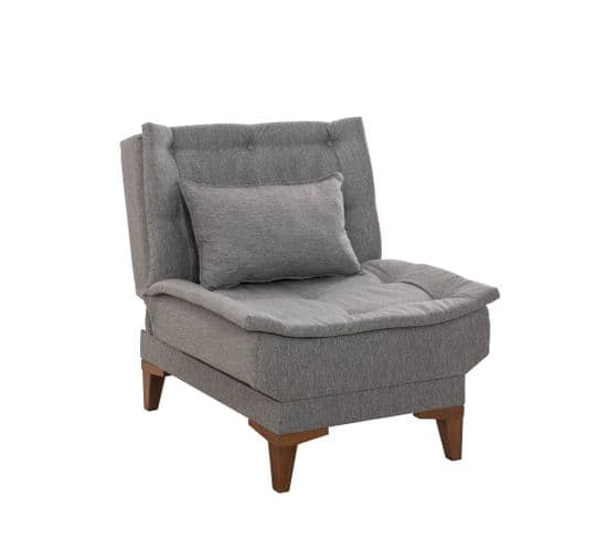 Chaise / Fauteuil Convertible Lefkadao Tissu Gris