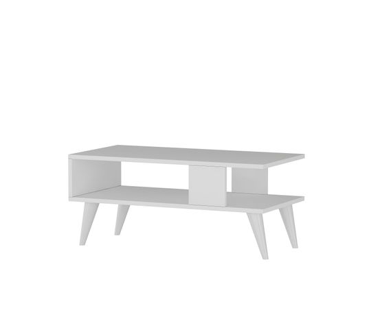 Table Basse Style Scandinave Jatte L90xh40cm Blanc