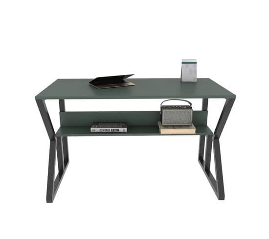 Bureau Design Wayky L120cm Vert Et Noir