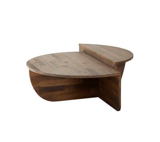 Set De 2 Tables Basses Design Oatglow Pin Massif Foncé