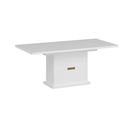 Table De Salle à Manger Design L180cm Blanc Et Or