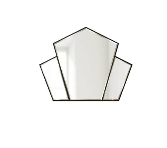 Miroir Décoratif Amoda L95xh76cm Bois Noir