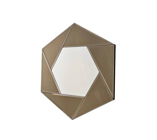 Miroir Décoratif Hexagone Alcot L60xh70cm Bronze