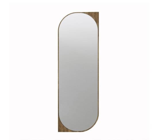 Miroir Design Ella L152xh52cm Cadre Bois Foncé