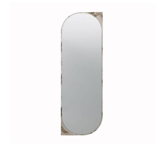 Miroir Design Ella L152xh52cm Cadre Effet Marbre Beige