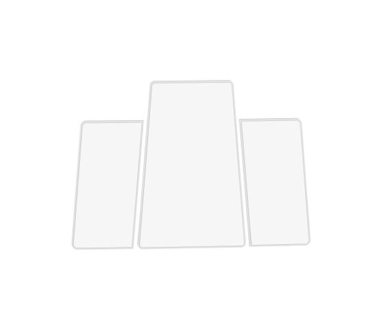 Lot De 3 Miroirs Décoratifs Fawz Cadre Blanc