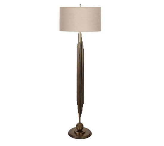 Lampadaire Design Orina H160cm Abat Jour Crème Et Métal Or