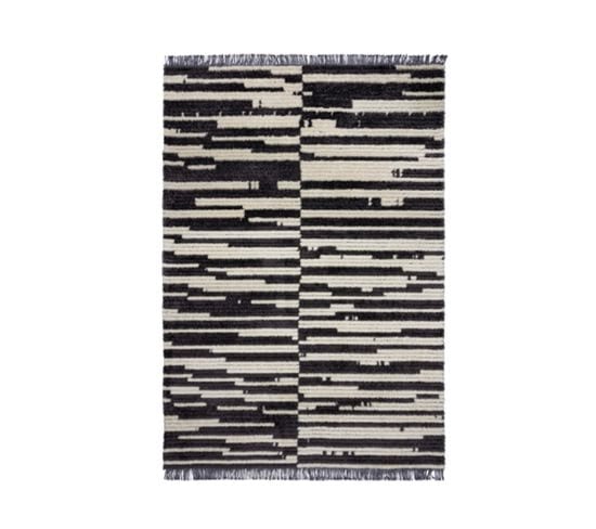 Tapis De Salon Leila En Polyester - Noir - 120x170 Cm