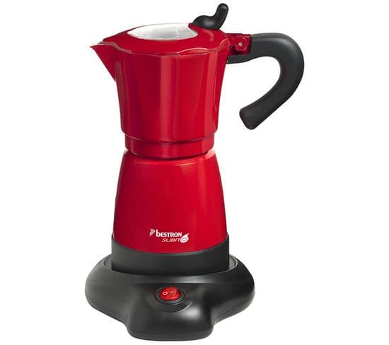 Cafetière Italienne Électrique 6 Tasses 480w Rouge - Aes480