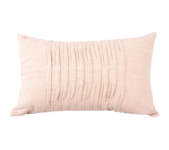 Coussin Rectangulaire En Coton 50 X 30 Cm Wave Rose Clair