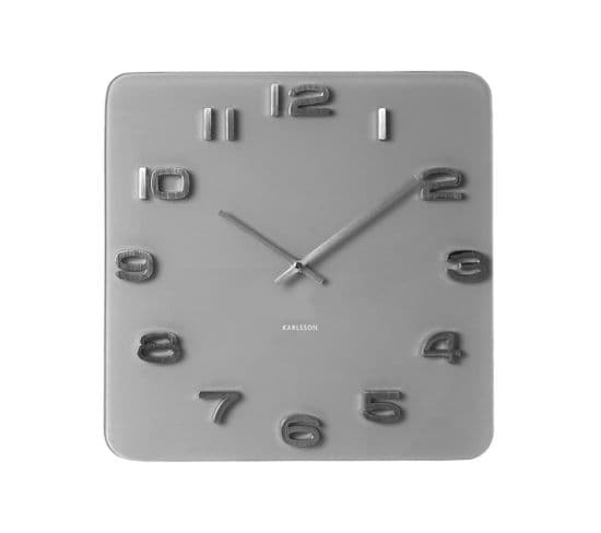 Horloge Carrée Vintage Gris - Karlsson