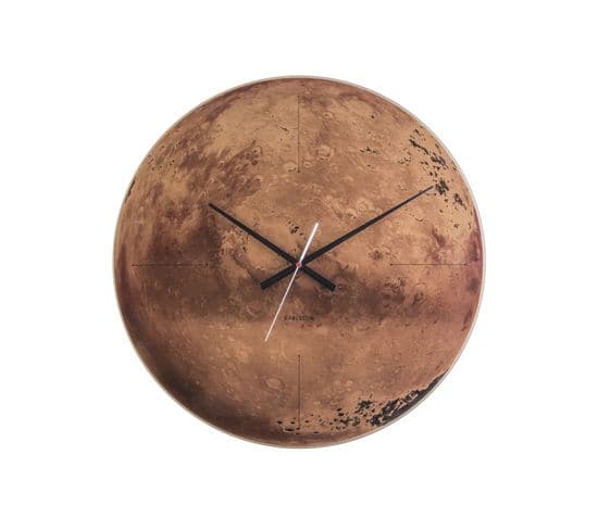 Horloge Murale En Verre Mars - Marron