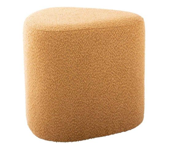 Pouf En Tissu Bouclette Ada Organic Jaune Orcre