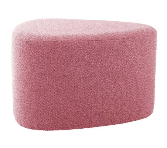 Pouf En Tissu Bouclette Ada Organic Large Rose Pâle