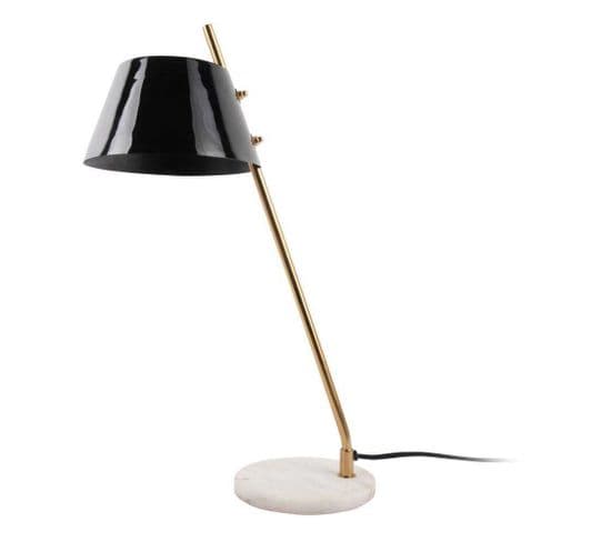 Lampe à Poser En Métal Et Marbre Savvy Noir