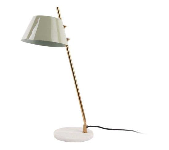 Lampe à Poser En Métal Et Marbre Savvy Vert Jade