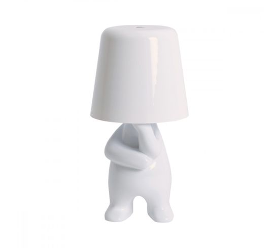 Lampe De Table Bonhomme H18.5cm Blanc