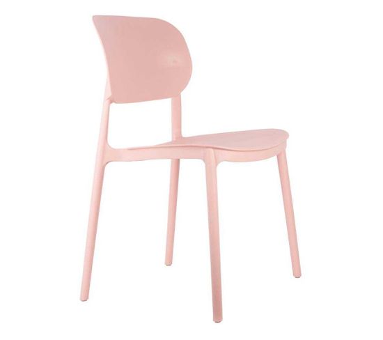 Chaise Colorée En Polypropylène Cheer Rose Pâle