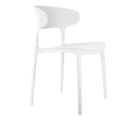 Fauteuil Coloré En Polypropylène Fain Blanc