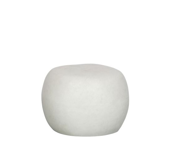 Pebble - Table Basse En Fibre D'argile Ø50cm - Couleur - Blanc