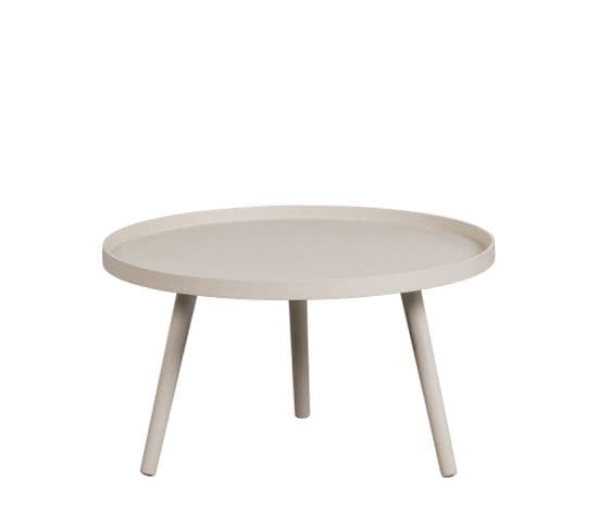 Mesa - Table D'appoint Ronde Bois Ø60cm - Couleur - Beige