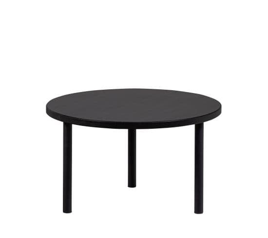 Laut - Table Basse Ronde En Bois Ø60cm - Couleur - Noir