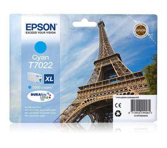Epson Eiffel Tower Encre Cyan Xl "tour Eiffel" (2 000 P)
