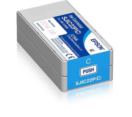 Epson Sjic22p(c): Ink Cartridge For Colorworks C3500 (cyan)