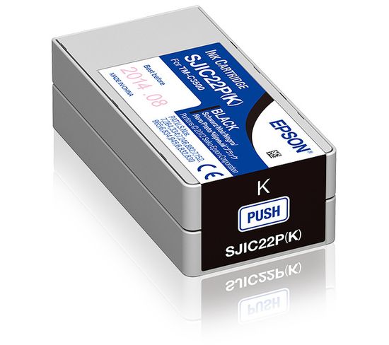 Epson Sjic22p(k): Ink Cartridge For Colorworks C3500 (black)