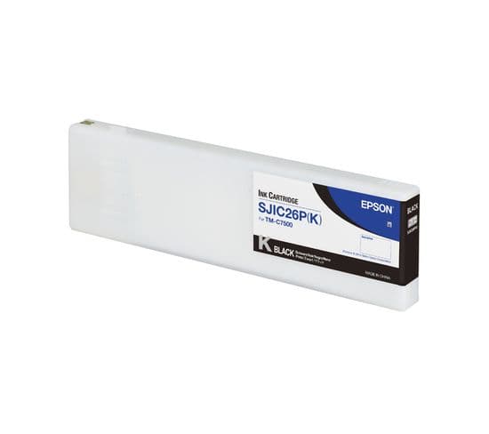 Cartouches D'encre Sjic26p(k): Ink Cartridge For Colorworks C7500 (black)