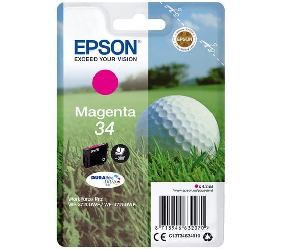 Cartouches D'encre Golf Ball Singlepack Magenta 34 Durabrite Ultra Ink